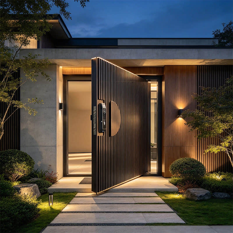 Offset Pivot Front Entry Door