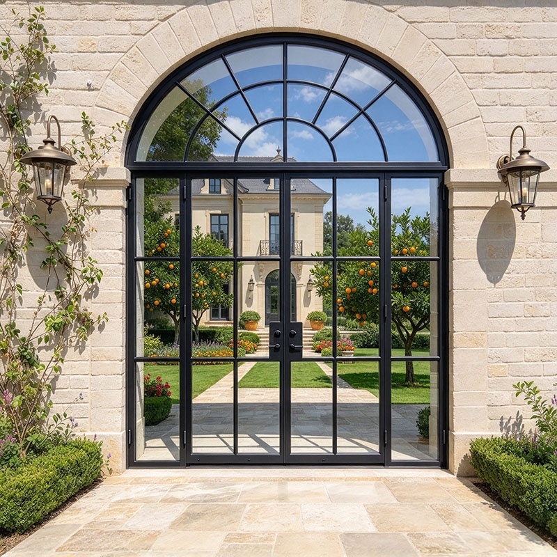 Double Glazed Insulated Steel French Door for Patio, Garden & Backyard